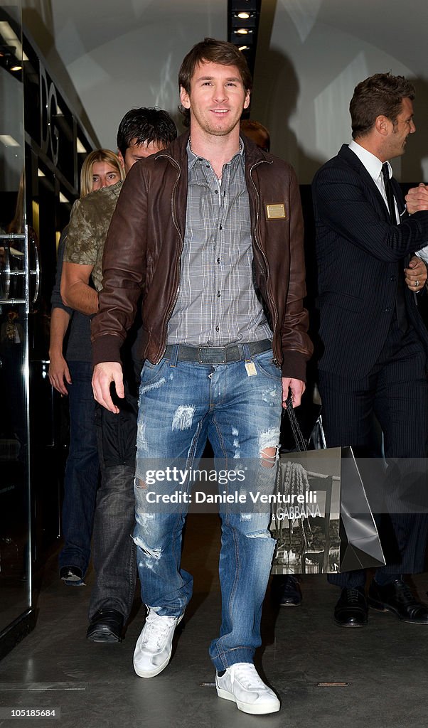 Lionel Messi Sightings In Milan - October 11, 2010