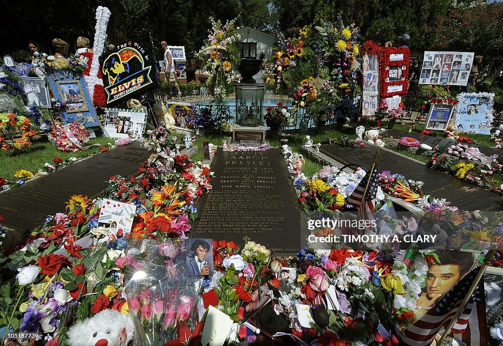 Gifts left by thousands of Elvis Presley