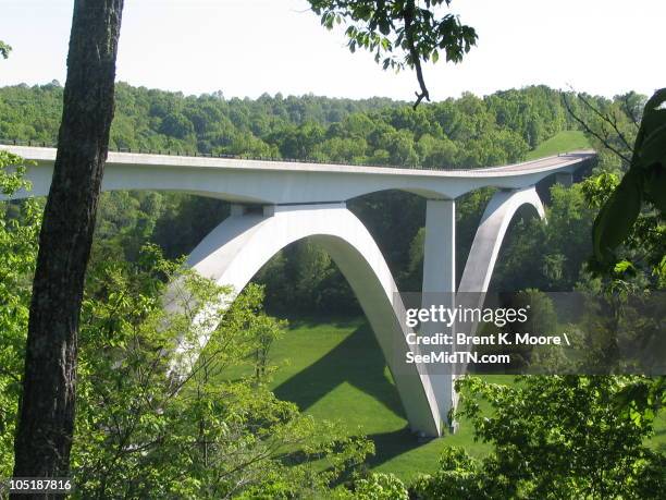 natchez trace parkway bridge - テネシー州 フランクリン ストックフォトと画像