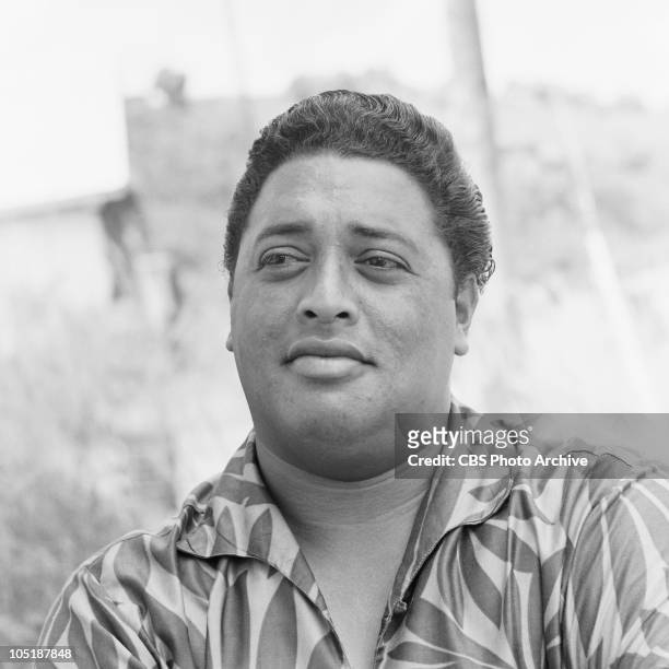 Portrait of American actor Zulu in the television series 'Hawaii Five-0,' Hawaii, June 10, 1968.