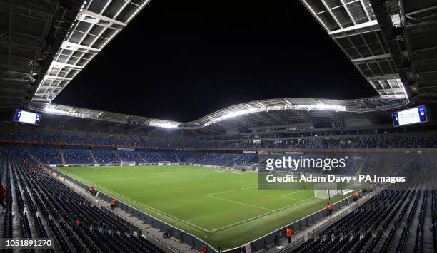 General view of the Sammy Ofer Stadium before the UEFA Nations League Group C1 match between Israel and Scotland.