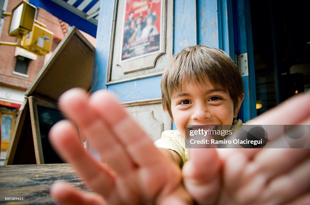 Boy having fun