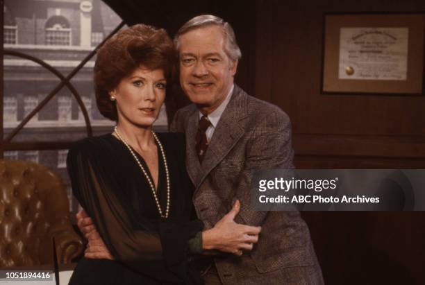 Ann Flood, Forrest Compton appearing on the soap opera 'Edge of Night'.