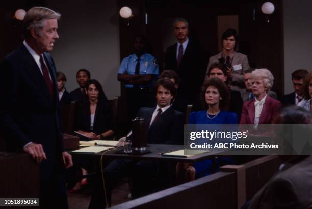 Earle Hyman, Jeremy Rhodes, Sharon Gabet, Lois Kibbee appearing on the soap opera 'Edge of Night'.