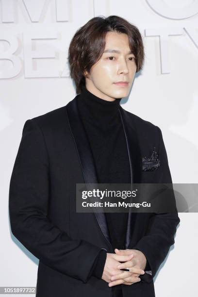 Donghae of South Korean boy band Super Junior attends the photocall for the TOM FORD Beauty on October 11, 2018 in Seoul, South Korea.