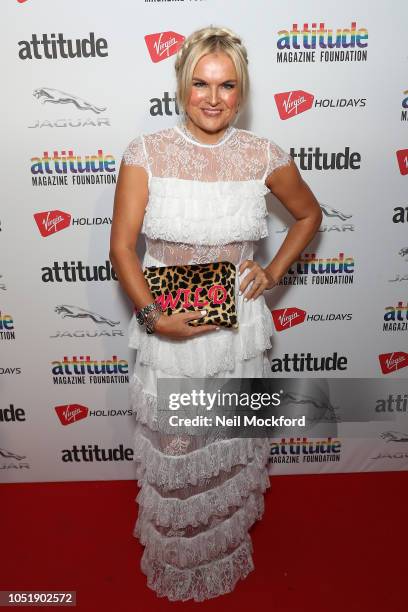 Katy Hill attends The Virgin Holidays Attitude Awards at The Roundhouse on October 11, 2018 in London, England.