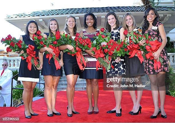 The seven members of the 2011 Tournament of Roses Royal Court Tenaya Miyoko Senzaki, Jessica Michelle Montoya, Sarah Christine Fredrickson, Michelle...