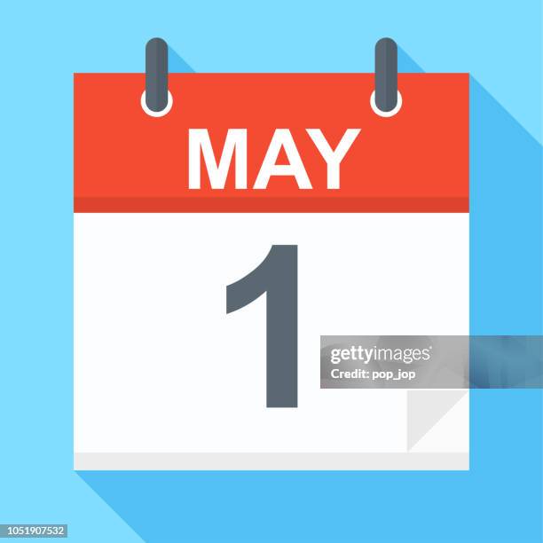 stockillustraties, clipart, cartoons en iconen met 1 mei - pictogram van de kalender - may day international workers day