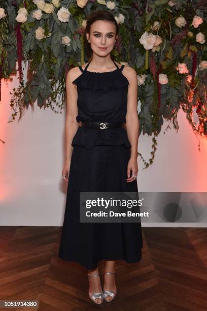 Keira Knightley attends the UK Premiere after party for "Colette" during the 62nd BFI London Film Festival on October 11, 2018 in London, England.