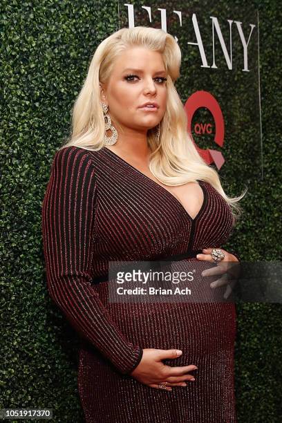 Fashion Icon Award Honoree Jessica Simpson attends the 25th Annual QVC "FFANY Shoes on Sale" Gala at The Ziegfeld Ballroom on October 11, 2018 in New...