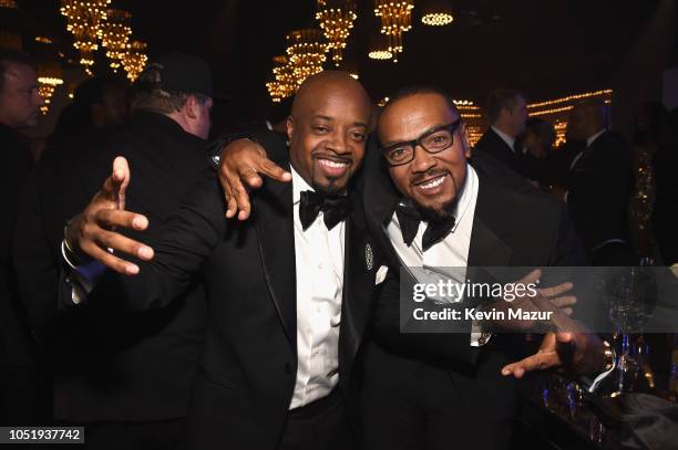 Jermaine Dupri and Timbaland attend the City of Hope Spirit of Life Gala 2018 at Barker Hangar on October 11, 2018 in Santa Monica, California.