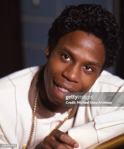 Rapper Doug E. Fresh poses for a portrait session in circa 1985