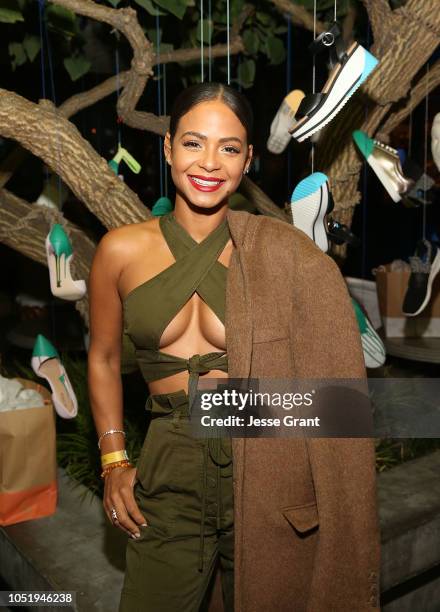 Christina Milian attends NYLON's Annual It Girl Party at The Ace Hotel Sponsored By Call It Spring on October 11, 2018 in Los Angeles, California.