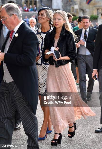 Kate Moss and Lila Grace Moss Hack ahead of the wedding of Princess Eugenie of York and Mr. Jack Brooksbank at St. George's Chapel on October 12,...