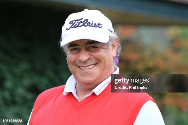 Costantino Rocca of Italy in action during Day Two of the Paris Legends Championship at Racing Club de France La Boulie on October 12, 2018 in Paris,...