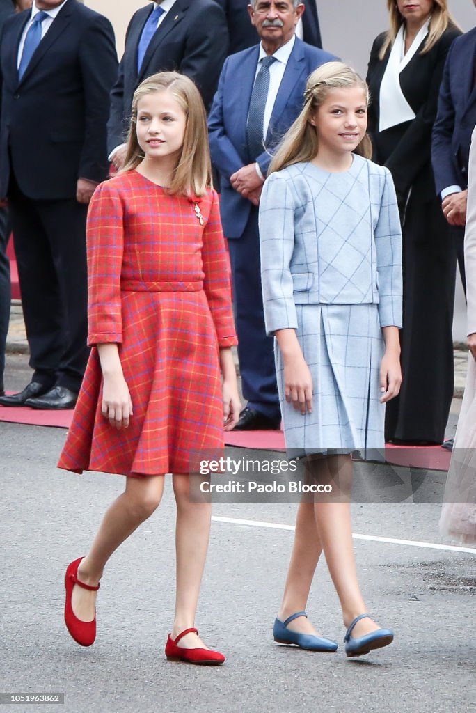 Spanish Royals Attend The National Day Military Parade