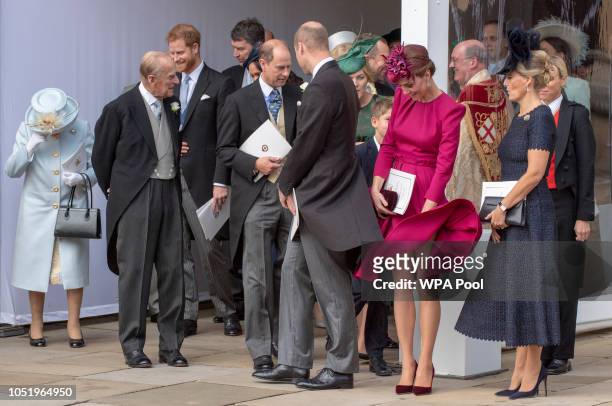Queen Elizabeth II, Prince Philip, Duke of Edinburgh , Prince Harry, Duke of Sussex, Prince Edward, Earl of Wessex, Prince William, Duke of...