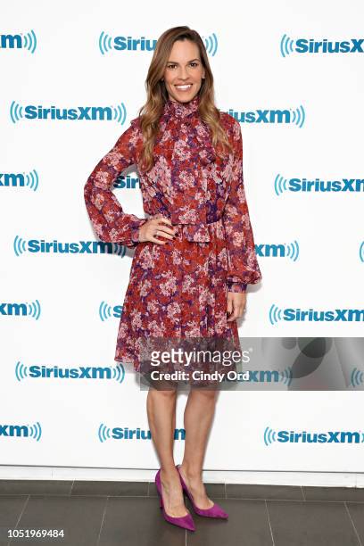 SiriusXM's Entertainment Weekly Radio Spotlight with Hilary Swank at SiriusXM Studios on October 12, 2018 in New York City.