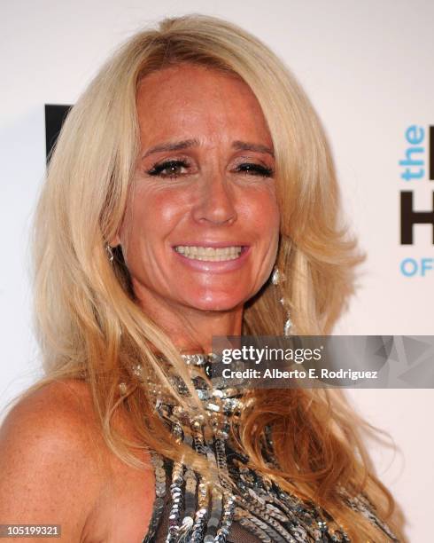 Socialite Kim Richards arrives at Bravo's "The Real Housewives of Beverly Hills" series party on October 11, 2010 in West Hollywood, California.