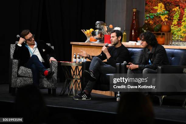 Peter Elliot, Ben Leventhal and JoeBot Zadeh speak on stage at the Food Network & Cooking Channel New York City Wine & Food Festival presented by...