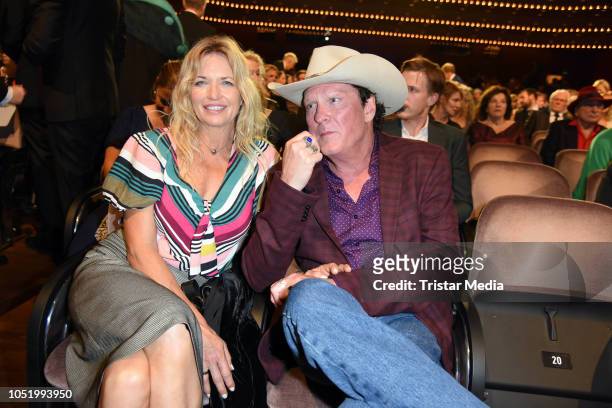 Actor Michael Madsen and his wife DeAnna Madsen during the Hessian Film and Cinema Award at Alte Oper on October 12, 2018 in Frankfurt am Main,...