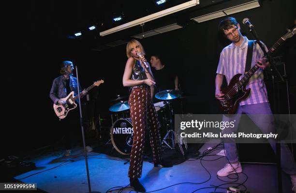 Jackson Couzens, Laura Hayden, Harry Balazs and Joshua Rumble of Anteros Performs At Rough Trade on October 12, 2018 in Bristol, England.