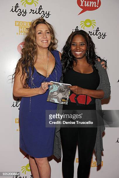 Joely Fisher and Shar Jackson attend World Hunger Relief Fundraiser for UN World Food Program at Eve Nightclub on October 11, 2010 in Las Vegas,...