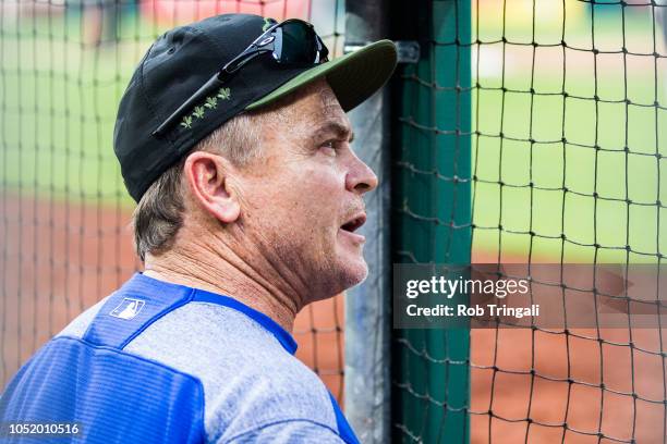 Manager John Gibbons of the Toronto Blue Jays looks on during the game against the Philadelphia Phillies at Citizens Bank Park on Saturday, May 26,...