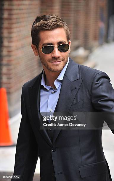 Jake Gyllenhaal visits "Late Show With David Letterman" at the Ed Sullivan Theater on May 24, 2010 in New York City.