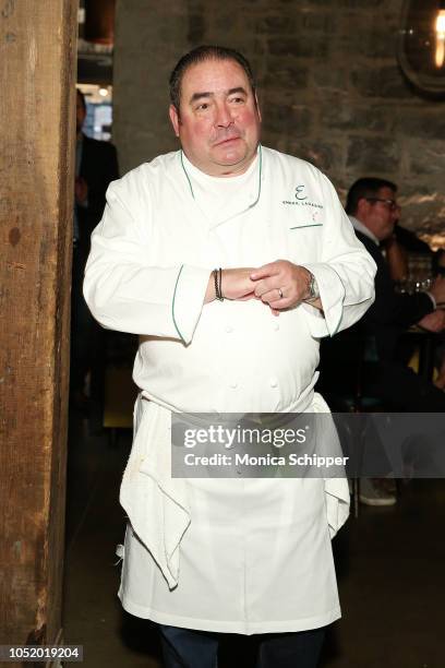 Chef Emeril Lagasse speaks at Dinner With Emeril Lagasse, Timon Balloo And Philip Buccieri Capital One Cardholder Exclusive at SUGARCANE raw bar...