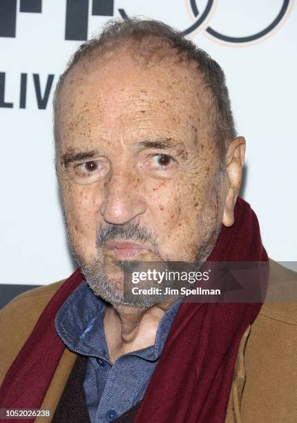 Writer Jean-Claude Carriere attends the 56th New York Film Festival premiere of "At Eternity's Gate" at Alice Tully Hall, Lincoln Center on October...