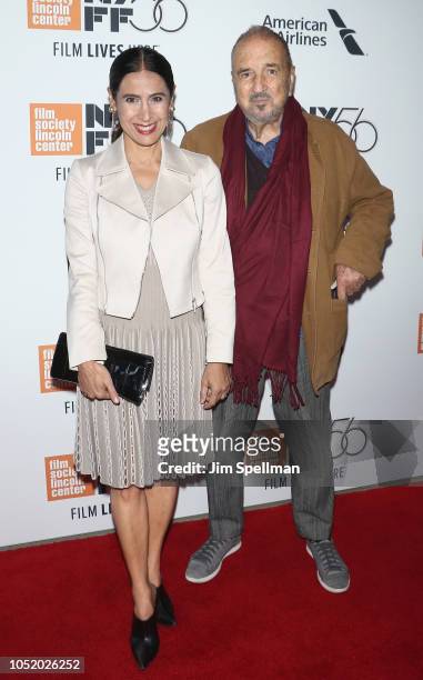 Writers Nahal Tajadod and Jean-Claude Carriere attend the 56th New York Film Festival premiere of "At Eternity's Gate" at Alice Tully Hall, Lincoln...