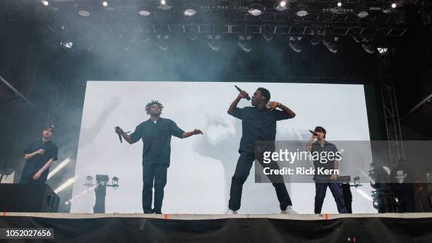 Rapper Kevin Abstract of Brockhampton performs onstage during weekend two, day one of Austin City Limits Music Festival at Zilker Park on October 12,...