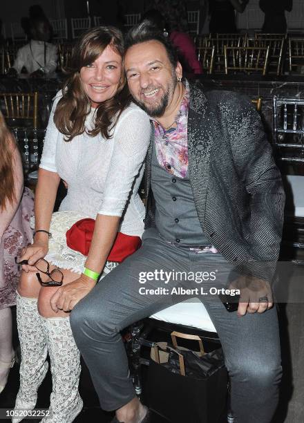 Actress Kelly LeBrock and guest attend the Venus Prototype at Los Angeles Fashion Week Powered by Art Hearts Fashion LAFW SS/19 held at The Majestic...