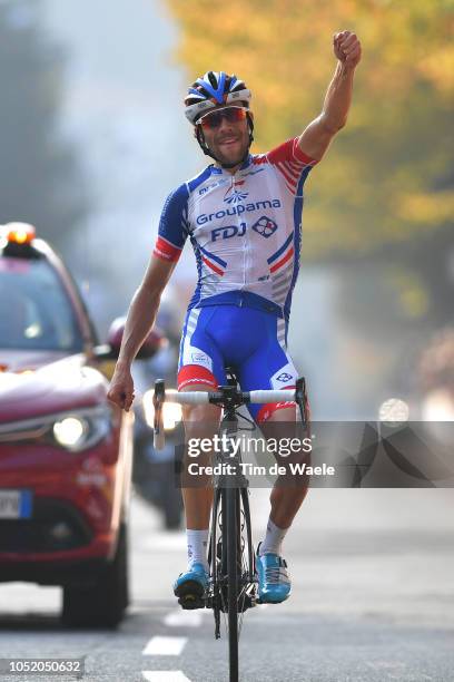 Arrival / Thibaut Pinot of France and Team Groupama - FDJ / Celebration / during the 112th Il Lombardia 2018 a 241km race from Bergamo to Como / IL /...
