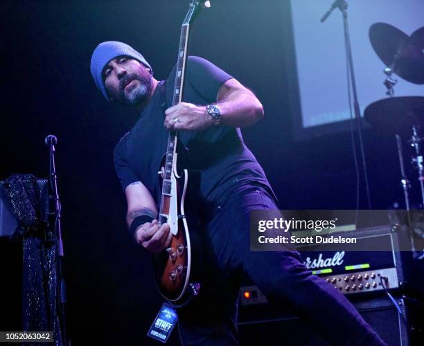 Musician Dave Kushner of the band Velvet Revolver performs onstage during the Strange 80's concert at The Fonda Theatre on October 12, 2018 in Los...