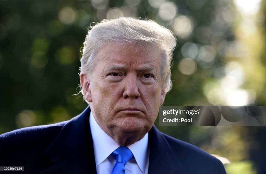 U.S. President Donald Trump Departs for Kentucky