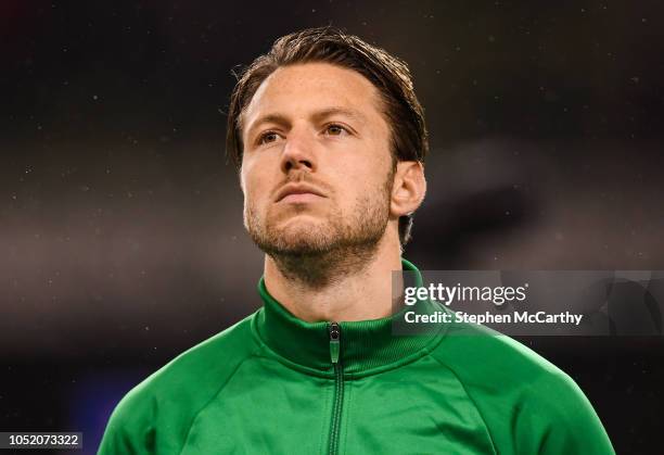 Dublin , Ireland - 13 October 2018; Harry Arter of Republic of Ireland prior to the UEFA Nations League B group four match between Republic of...