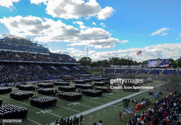 The Brigade of the Midshipmen take the field on October 13 at Navy - Marine Corps Memorial Stadium in Annapolis, MD. The Temple Owls defeated the...