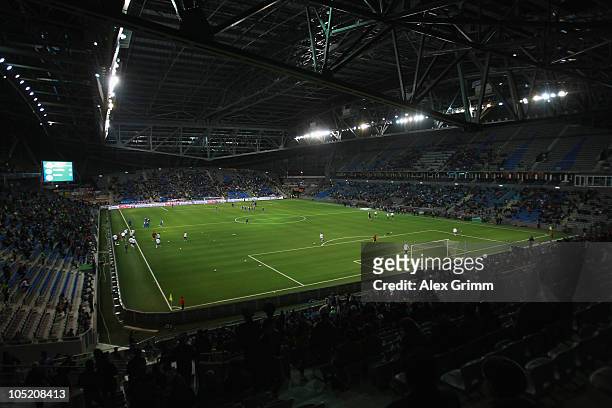 General view of the Astana Arena before the EURO 2012 group A qualifier match between Kazakhstan and Germany on October 12, 2010 in Astana,...