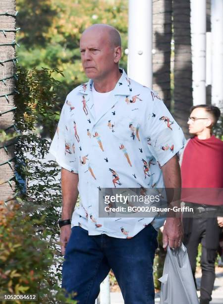 Bruce Willis is seen on October 13, 2018 in Los Angeles, California.