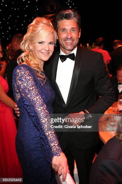 Andrea Kathrin Loewig and Patrick Dempsey during the Leipzig Opera Ball "Ahoj Cesko" on October 13, 2018 in Leipzig, Germany.