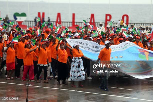 Parade held for the 50th anniversary of Equatorial Guinea independence day in Malabo, Equatorial Guinea on October 14, 2018.