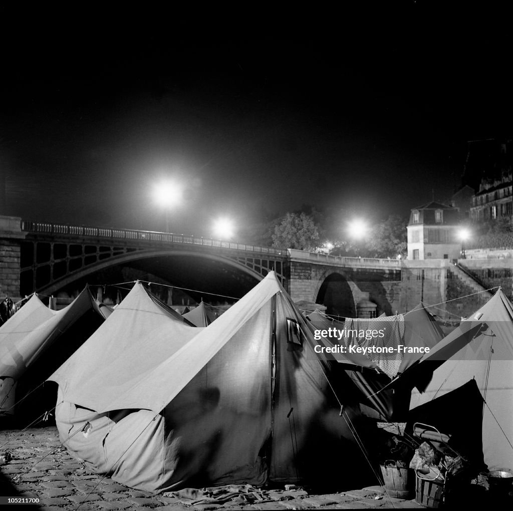 Tents For The Homeless In Paris In 1955