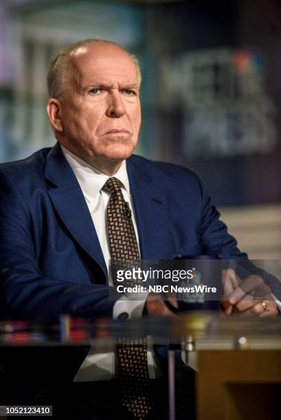 Pictured: John Brennan, Former CIA Director; NBC News Senior National Security and Intelligence Analyst, appears on "Meet the Press" in Washington,...