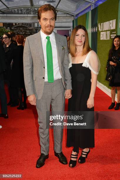 Michael Shannon and Kate Arrington attend the World Premiere of "The Little Drummer Girl" during the 62nd BFI London Film Festival on October 14,...