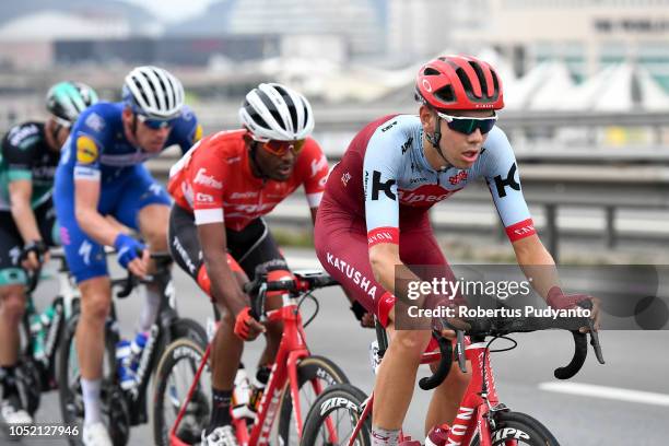 Steff Cras of Team Katusha Alpecin Switzerland leads the peloton during Stage 6 of the 54th Presidential Cycling Tour of Turkey 2018, Bursa to...