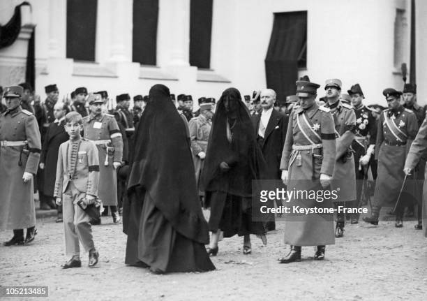 The Royal Family Of Yugoslavia Attending The Funeral Ceremony Of Yugoslavian King Alexander 1St In Belgrade On October 11, 1934. He Had Been...