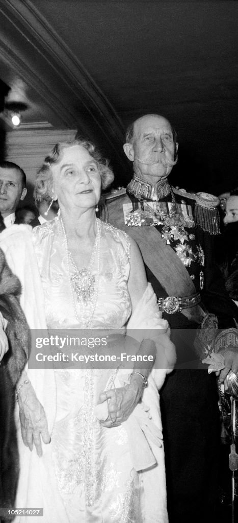 Princess Marie Bonaparte And Prince Georges In Paris In 1954