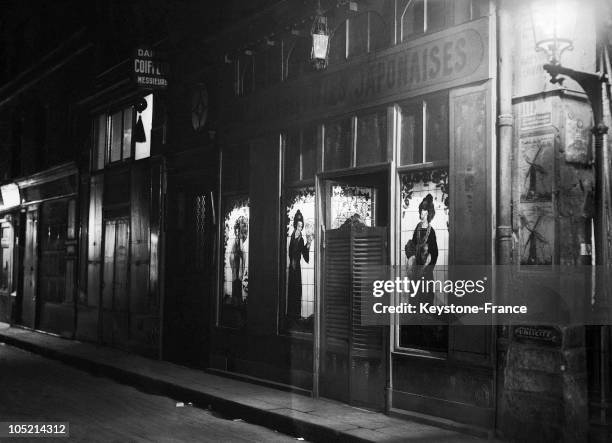 View Of Brothel Les Belles Japonaises At The 6Th In Tracy Street In Paris, In 1930'S. It Is Directed By Maurice From Belles Japonnaises, A Former...